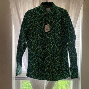 Zara floral print button up